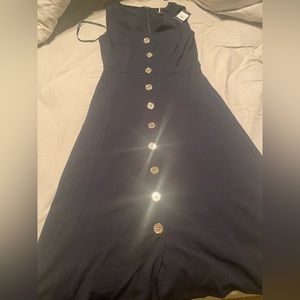 NWT Tommy Hilfiger Navy Button Dress